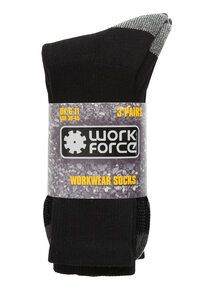 Work Force WFH0095 - Classic Work Wear 3 Pack Sock Black