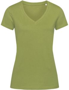 Stedman ST9310 - Green Urban Janet Organic V-Neck T-Shirt Ladies Earth Green