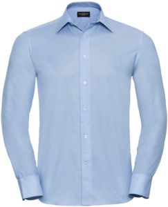 Russell Collection R922M - Oxford Tailored Easy Care Long Sleeve Shirt Mens Oxford Blue