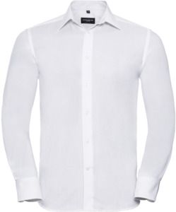 Russell Collection R922M - Oxford Tailored Easy Care Long Sleeve Shirt Mens White