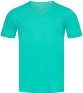 Stedman ST9410 - Shawn V-Neck Slub T-Shirt Bahama Green