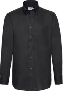 Fruit Of The Loom F65114 - Mens Long Sleeve Oxford Shirt Black