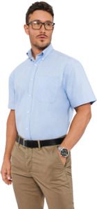 Absolute Apparel AA304 - Shirt Oxford Short Sleeve Light Blue