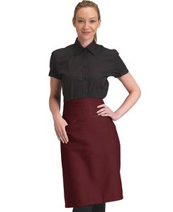 Dennys DDP110 - Recycled Waist Apron 24in With Pocket Claret