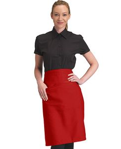 Dennys DDP110 - Recycled Waist Apron 24in With Pocket Red