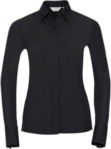 Russell Collection R960F - Ultimate Stretch Long Sleeve Shirt Ladies Black