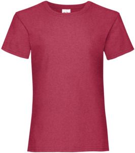 Fruit Of The Loom F61005 - Valueweight T-Shirt Girls Heather Red