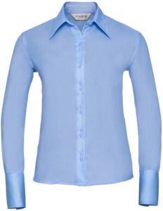 Russell Collection R956F - Ultimate Non Iron Long Sleeve Shirt Ladies Bright Sky