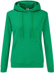 Fruit Of The Loom F62038 - LadyFit Hooded Sweat Heather Green