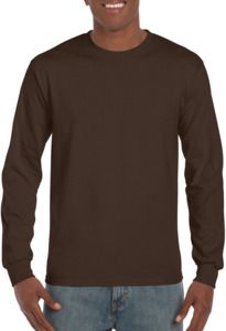 Gildan G2400 - Adult Ultra Cotton® Long Sleeve T-Shirt Dk Chocolate