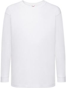 Fruit Of The Loom F61007 - Valueweight T-Shirt Long Sleeve Kids White