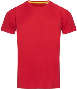 Stedman ST8410 - Sports Raglan Mesh Mens T-Shirt Crimson Red