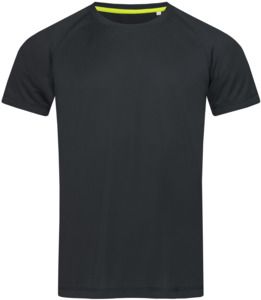 Stedman ST8410 - Sports Raglan Mesh Mens T-Shirt Black Opal