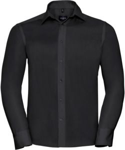 Russell Collection R958M - Tailored Ultimate Non Iron Long Sleeve Shirt Mens Black