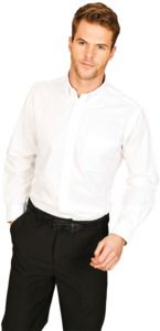 Absolute Apparel AA303 - Shirt Oxford Long Sleeve White