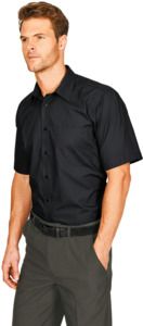 Absolute Apparel AA302 - Shirt Classic Poplin Short Sleeve Black