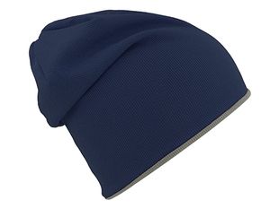 Atlantis ACEXTR - Extreme Reversible Jersey Slouch Beanie Navy/Grey