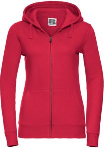 Russell R266F - Authentic Zip Hood Ladies Classic Red