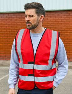 Korntex KXVEST - High Visibility Safety Vest Red
