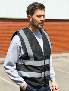 Korntex KXVEST - High Visibility Safety Vest Black
