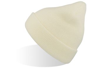 Atlantis ACKWIN - Wind Kids Beanie With Turn Up Double Skin White