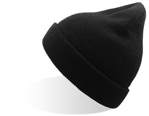 Atlantis ACKWIN - Wind Kids Beanie With Turn Up Double Skin Black