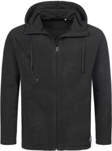 Stedman ST5080 - Outdoor Hooded Fleece Jacket Mens Black Opal