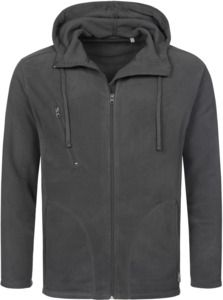 Stedman ST5080 - Outdoor Hooded Fleece Jacket Mens Grey Steel
