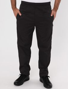 Dennys DDC18 - Elasticated Chef Trousers Black
