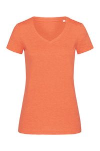 Stedman ST9910 - Lisa Melange V-Neckeck T-Shirt Pumpkin Heather