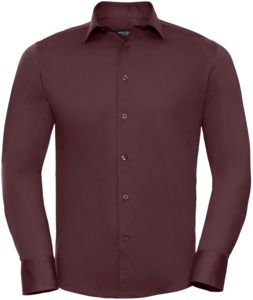 Russell Collection R946M - Easy Care Fitted Long Sleeve Shirt Mens Port