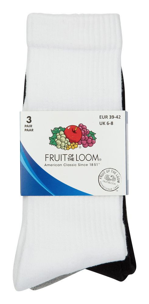 Fruit Of The Loom F67600Z - Crew Socks 3 Pack