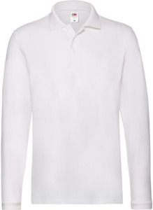 Fruit Of The Loom F63310 - Long Sleeved Premium Polo White