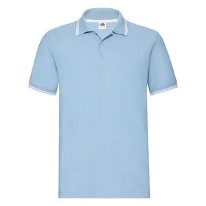 Fruit Of The Loom F63032 - Tipped Polo Sky/White