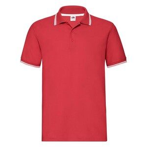 Fruit Of The Loom F63032 - Tipped Polo Red/White