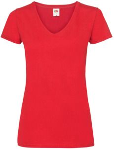 Fruit Of The Loom F61398 - LadyFit Valueweight V-Neck T-Shirt Red