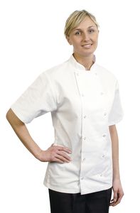 BonChef B102 - Danny Short Sleeve Chef Jacket Unisex White