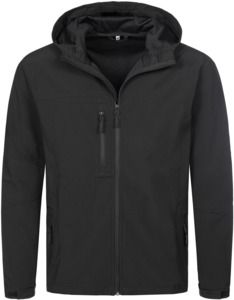 Stedman ST5240 - Outdoor Softest Shell Hooded Jacket Mens Black Opal