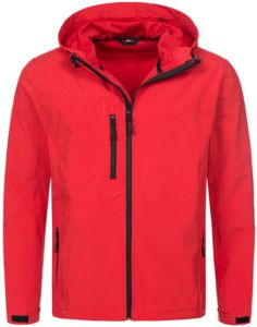 Stedman ST5240 - Outdoor Softest Shell Hooded Jacket Mens Crimson Red