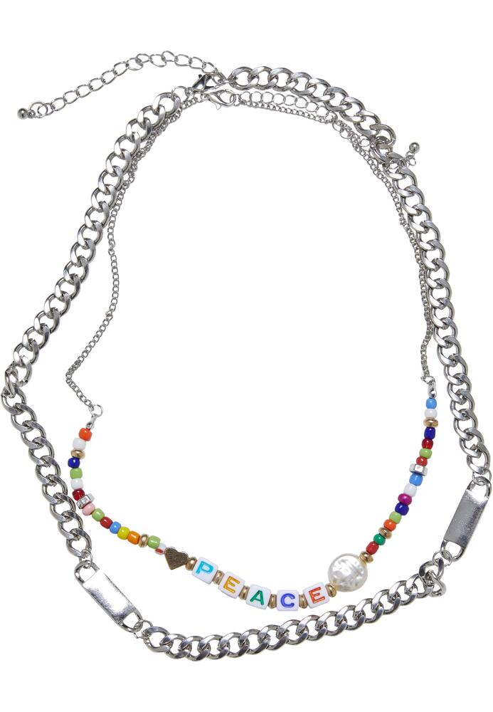 Urban Classics TB6467 - Peace Bead Layering Necklace 2-Pack | Needen Italia