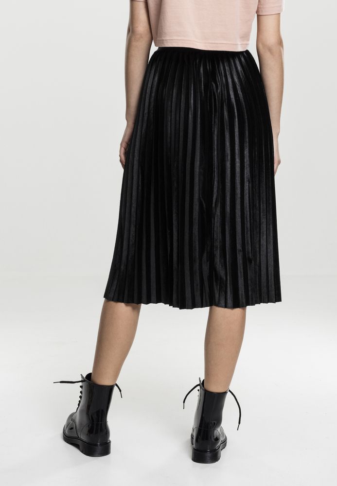 Urban Classics TB1733C - Ladies Velvet Plisse Skirt