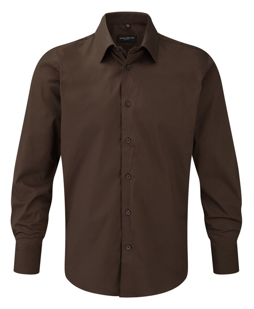Russell Collection R-946M-0C - Fitted Longsleeve Stretch Shirt