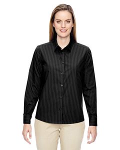 Ash City North End 77044 - Align Ladies Wrinkle Resistant Cotton Blend Dobby Vertical Striped Shirt