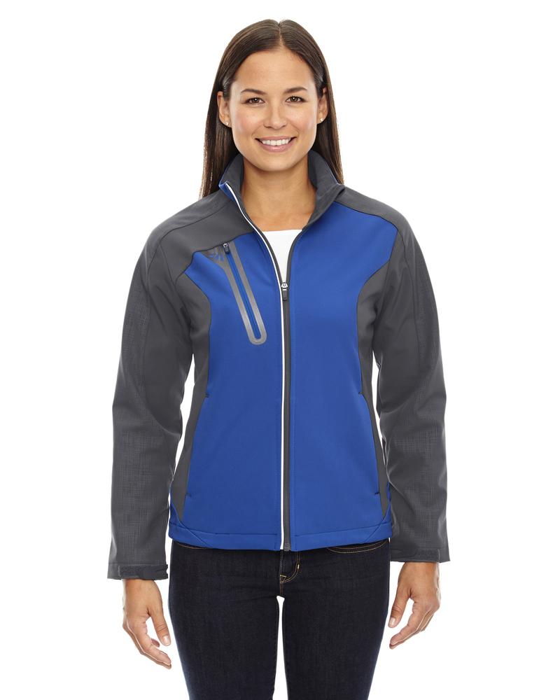 Ash City North End 78176 - Terrain Ladies' Color-Block Soft Shell With Embossed Print  