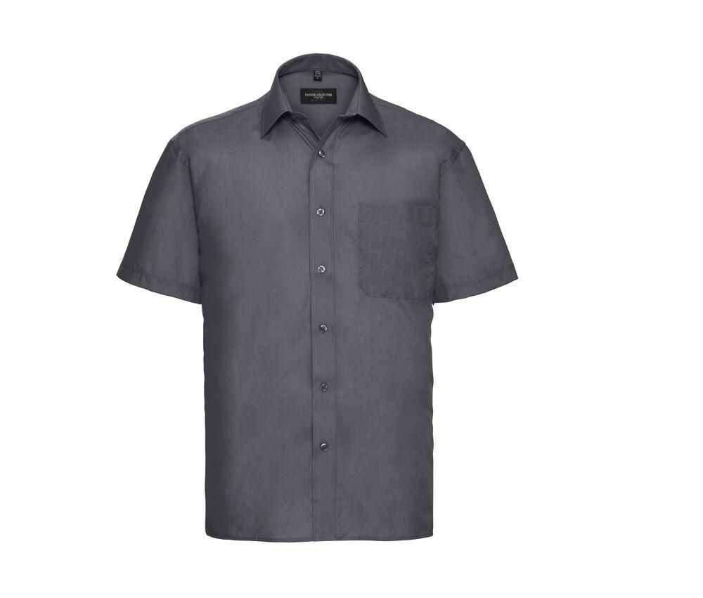 Russell Collection JZ935 - Men's Short Sleeve Polycotton Easy Care Poplin Shirt