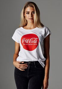 Merchcode MC067 - T-shirt para senhoras com Coca Cola redondo