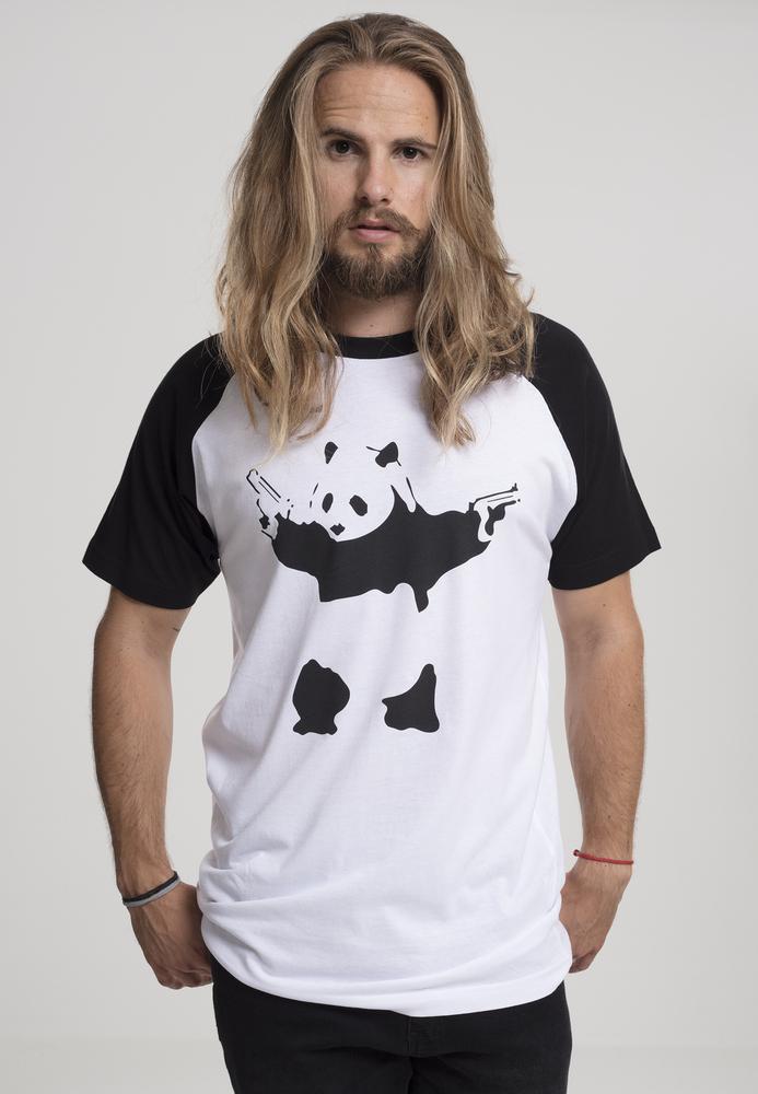 Merchcode MC092 - T-shirt brandalisé - graffiti de Banksy Panda Raglan