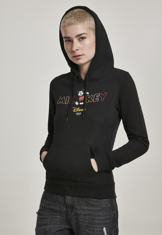 Merchcode MC360 - Sweatshirt à capuche pour dames Mickey écrit
