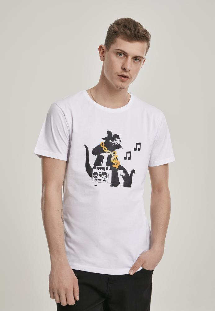 Merchcode MC369 - T-shirt brandalisé - graffiti de Banksy rat hiphop