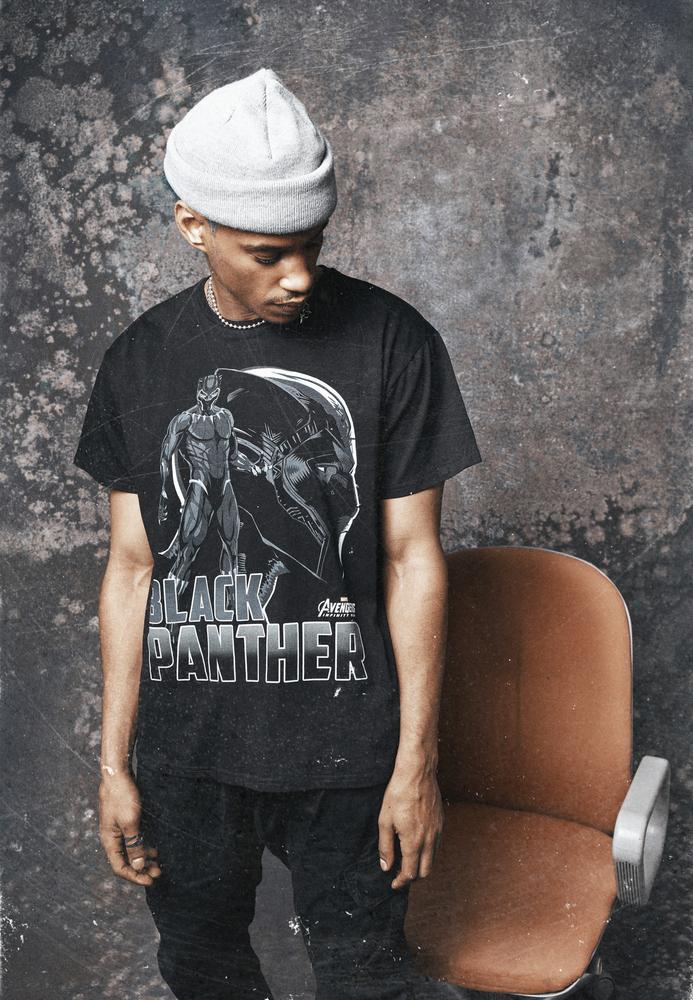 Merchcode MC438 - T-shirt logo Black Panther